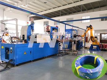 Cable Coiling Strapping Heat Shrinking Line with Robot